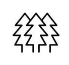 Wood icon set in thin line style